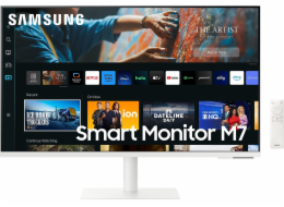 Monitor 27 palců LS27CM703UUXD VA 3840x2160 UHD 16:9 1xHDMI 2x USB 2.0 1xUSB-C (65W) WiFi/BT 4ms(GTG) reproduktory ploché bílé SMART 2 roky d2d