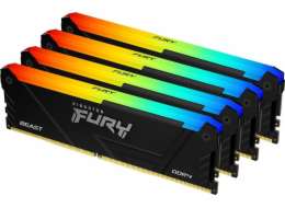 Paměť Kingston Fury Beast RGB, DDR4, 64 GB, 3200 MHz, CL16 (KF432C16BB12AK4/64)