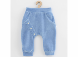 Kojenecké semiškové tepláčky New Baby Suede clothes modrá Vel.92 (18-24m)