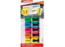 Mini zvýrazňovač e-7 EDDING, 1-3 mm, 5 ks, mix barev, blistr