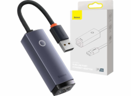 Adaptér Baseus Síťový adaptér USB A - RJ45, černý