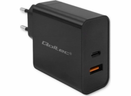 Super rychlá PD nabíječka | 1xUSB-C | 1xUSB | 65W | 5-20V | 1,5-3,25A | Černá