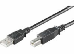 Kabel MICRO_CONNEC USB TypeA M, USB TypeB M, 1,8m, černý