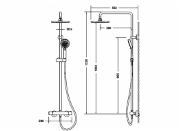 Sprchový set s termostatickou baterií Domoletti ST-98007