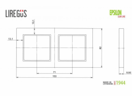 Dvojkřeslo LIREGUS EPSILON, barva metalíza