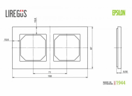 Dvojkřeslo LIREGUS EPSILON, černé matné sklo