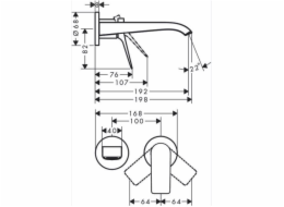 Umyvadlová baterie Hansgrohe Vivenis 75050670, černá