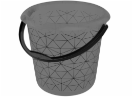 Bucket Keeper Polygon, 10 l, transparentní/černý