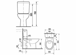 WC mísa JIKA ZETA H8253960002411, 360×645 mm