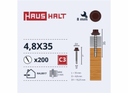  SAVISR 4.8X35 MED+EPDM RAL8017 (200-12)