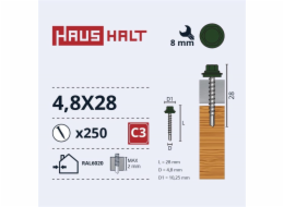  SAVISR 4.8X28 MED+EPDM RAL6020 (250-8)