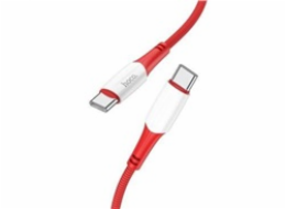 Data kabel HOCO X70 Ferry, USB-C/USB-C (PD), 3A, 60W, 1m, červená