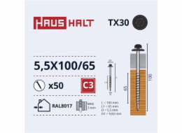 Samořezné šrouby Haushalt, DIN 7504N, 5,5 x 100/65 mm, 50 ks.