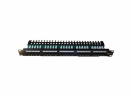 DATACOM Patch panel ISDN 25p.1U Integrovaný  BLACK, 19"