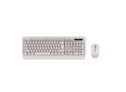 Tellur Green Wireless Keyboard and Mouse Nano Recever Creame