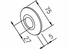 Excentrická čepice Oras 102003, 7,5 cm