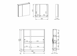 ZÁVĚSNÁ SKŘÍŇKA SE ZRCADLEM BASIC 60 CM