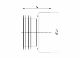 Spojka WC Ani Plast W0210EU, O 132 mm, bílá