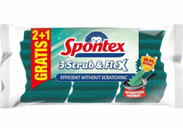 Mycí houby Spontex Scrub & Flex, 3 ks.