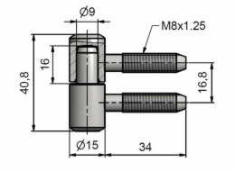 Okenní pant 15 x 40 mm, bílý