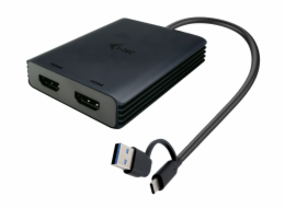 i-tec USB-A/USB-C Dual 4K HDMI Video Adapter