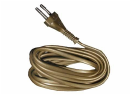 Kabel se zástrčkou ZAMEL, 5 m, barva bronz