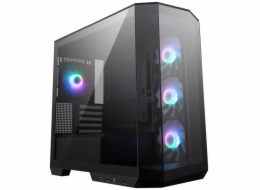 MSI skříň MAG PANO M100R PZ Black/ bez zdroje/ levé a přední sklo/ 4x 120 mm A-RGB fan/ 1x USB-C/ 1x USB3.2/ černá