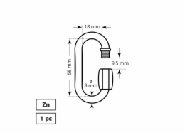 Rychlospojka Haushalt, ZN, 1DD, 8 mm