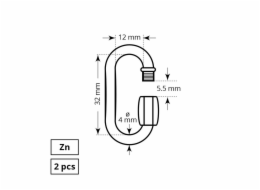 Rychlospojka Haushalt, ZN, 2DD, 4 mm