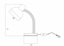 Stolní lampa OKKO JURA XYT314GY, 40 W, E27