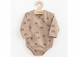 Kojenecké mušelínové body s bočním zavazováním New Baby Rainbow Vel.80 (9-12m)