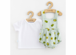 Mušelínový kojenecký set Kraťasy a Tričko New Baby Avocado Vel.80 (9-12m)