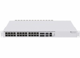 MikroTik Cloud Router Switch CRS326-4C+20G+2Q+RM 650MHz, 2x 40 Gbps QSFP+, 20x 2,5 Gbps LAN, 4x Combo, L6, 2x PSU,1U