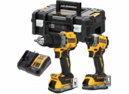 Kombinovaná baterie DEWALT POWERSTACK DCK2050E2T, 18 V, s rázovým utahovákem, vrtačka/šroubovák