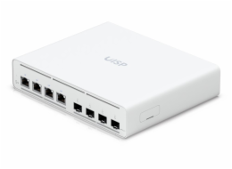 Ubiquiti UISP Switch Plus - 4x 2.5GbE, 4x SFP+, fanless, 4x PoE Out 27V (PoE budget 160 W)