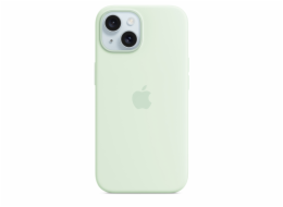 iPhone 15+ Silicone Case with MS - Soft Mint