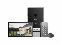 EZVIZ chytrý domácí interkom TP7/ Wi-Fi/ 2K/ 7" dotykový monitor/ videotelefon/ bezdrátový zvonek/ IP65/ černo-stříbrný