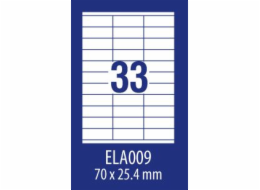 Avery Zweckform LABEL ZF ECONOMY 70X25.4MM 009 100ARK LABEL E100 ELA009 - ELA009