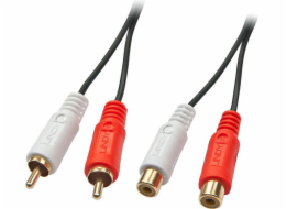 Lindy RCA (Cinch) x2 - RCA (Cinch) x2 kabel 2m černý (35671)