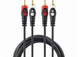 Libox RCA (Cinch) x2 - RCA (Cinch) x2 kabel 1,5 m černý (LB0019)