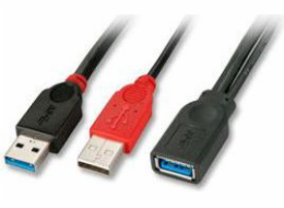 Lindy USB kabel USB-A – 2x USB-A 0,5 m černý (31112)