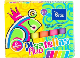 Tetis Fluorescenční plastelína 15g 6col. TETIS