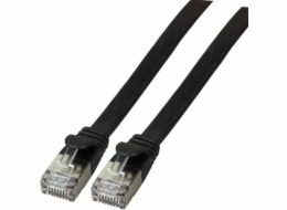 EFB RJ45 U/FTP plochý kabel, kat. 6A, PVC, 2 m, černý