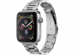 Spigen MODERN FIT BAND APPLE HODINKY 1/2/3/4/5 (38/40MM) STŘÍBRNÉ