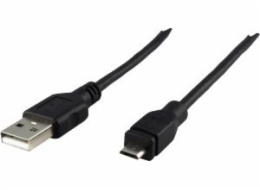 Schwaiger USB-A - microUSB USB kabel 1 m černý (CK1511533)