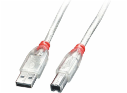 Lindy USB-A - USB-B USB kabel 2 m průhledný (41753)