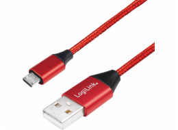 LogiLink USB-A - microUSB USB kabel 1 m červený (CU0152)