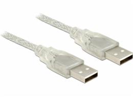 Delock USB kabel USB-A - USB-A 2 m průhledný (83889)