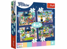 Trefl Puzzle 4v1 35,48,54,70 dílků Trefliki před spaním Dobrou noc, Trefliki na noc 34399 Trefl p8