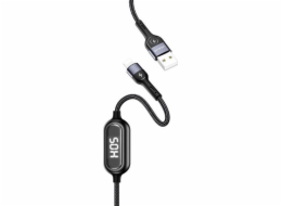 Usams USB-A – Lightning kabel 1,2 m černý (63800-uniw)